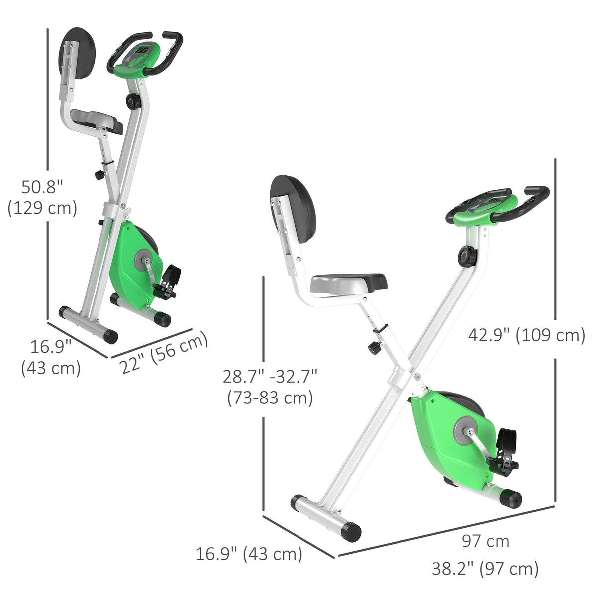 Foldable indoor stationary bike with magnetic resistance