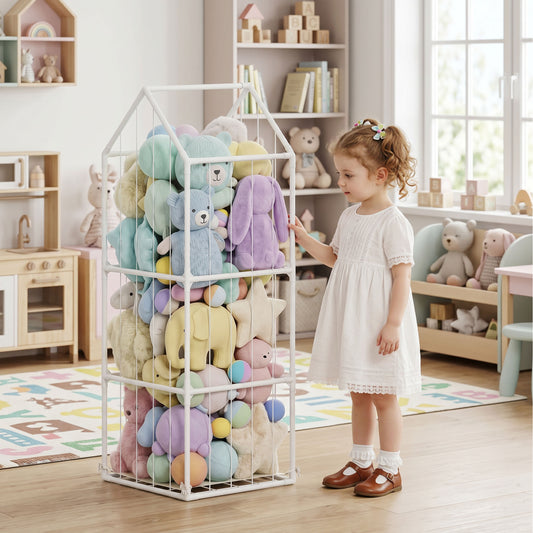 Zoo Cage Stuffed Animal Storage Organizer 47x47x132 cm