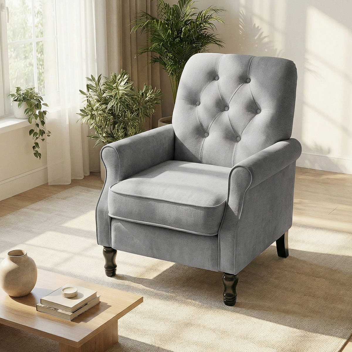 Accent armchair mid-century modern style
