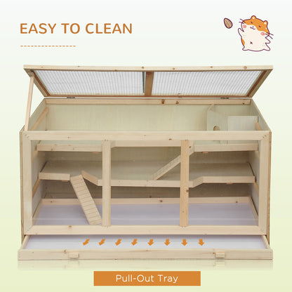 Wooden hamster cage