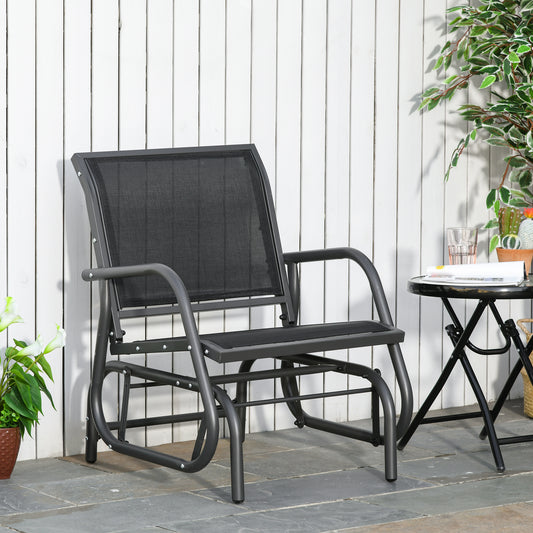 Outdoor Steel Patio Glider Chair