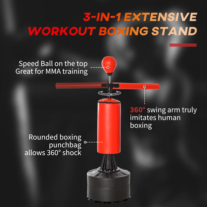 Freestanding Boxing Punch Bag Stand with Rotating Arm