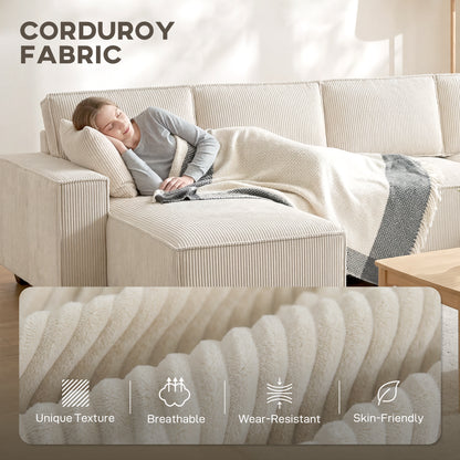Modular U-shaped Sectional Sofa with Double Chaises