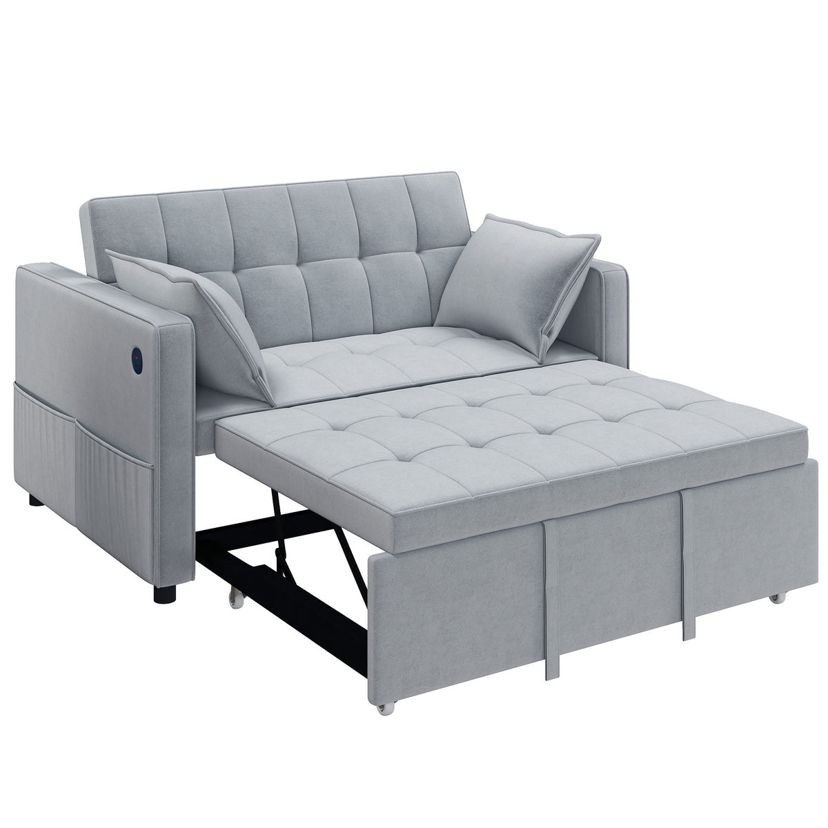 Convertible 3-in-1 Sofa Bed with USB Charging