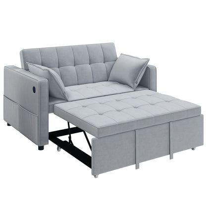 Convertible 3-in-1 Sofa Bed with USB Charging