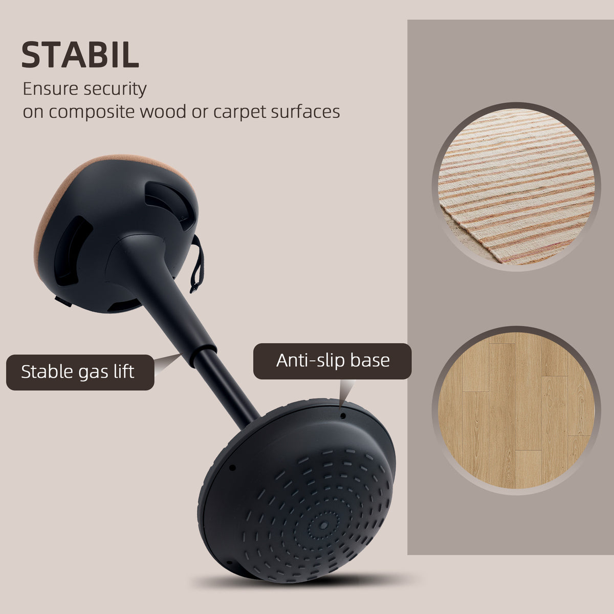 Ergonomic adjustable standing desk stool