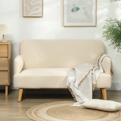 Loveseat 2 Seater Velvet Feel Fabric Thick Padding