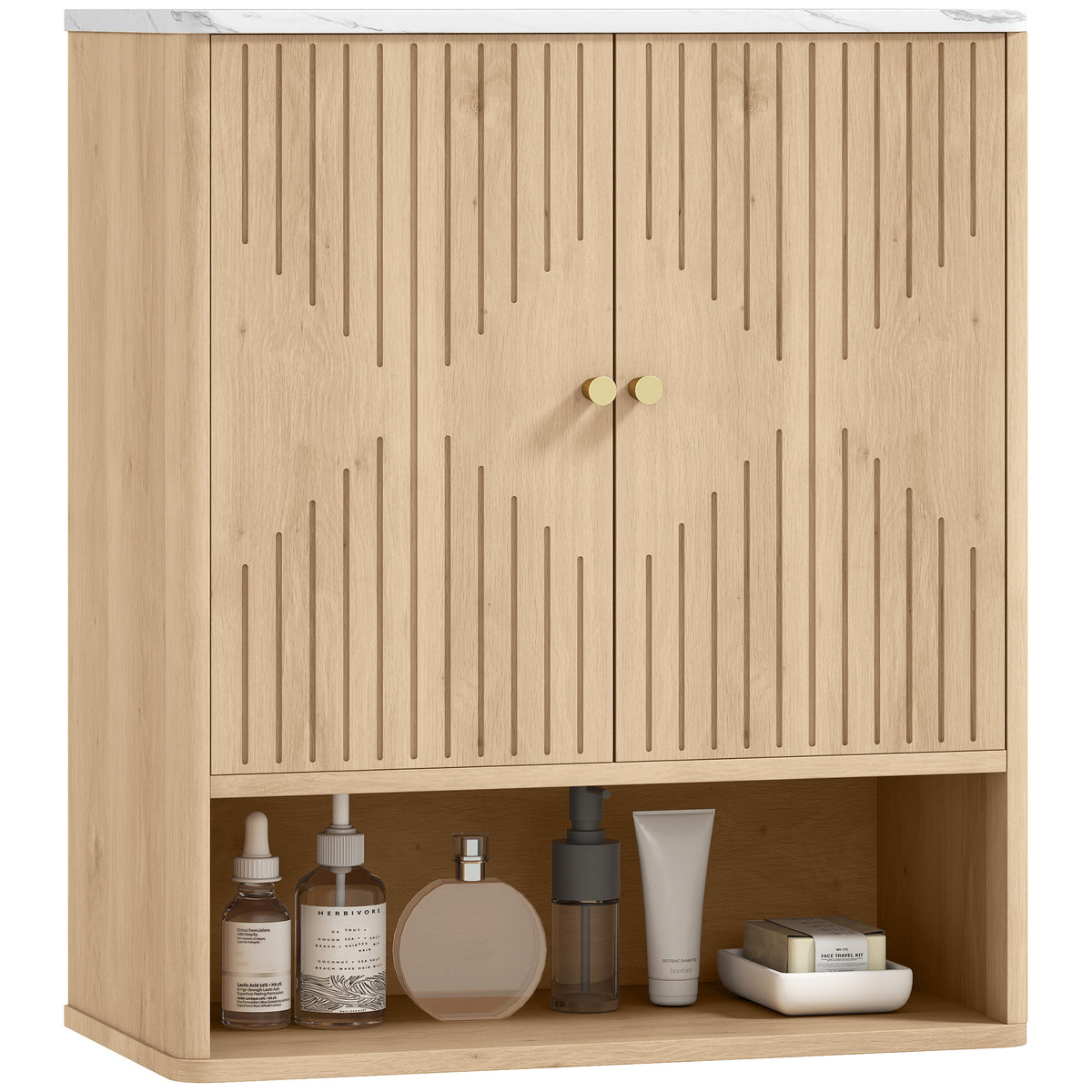 Bathroom wall cabinet with adjustable shelf
