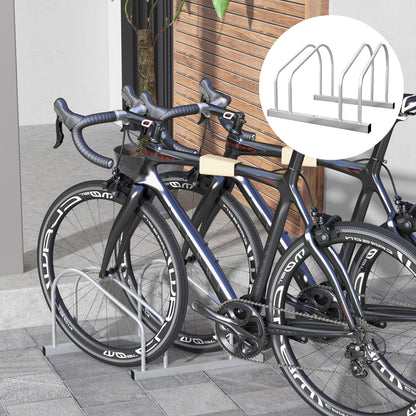 Soporte ajustable para 2 bicicletas — acero