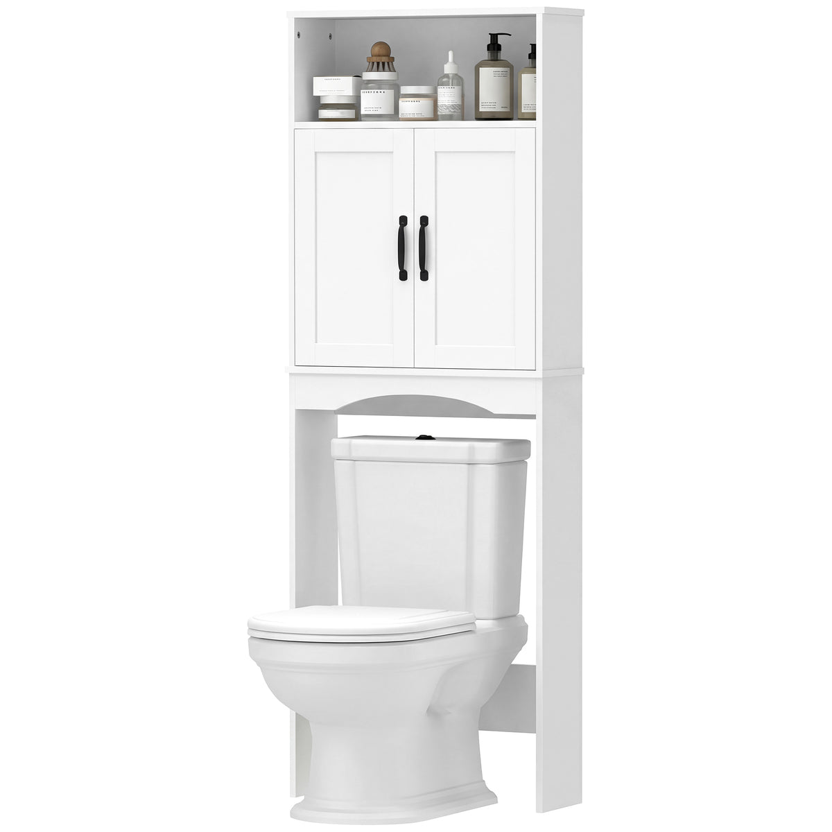 Over-the-toilet freestanding storage shelf bathroom organizer