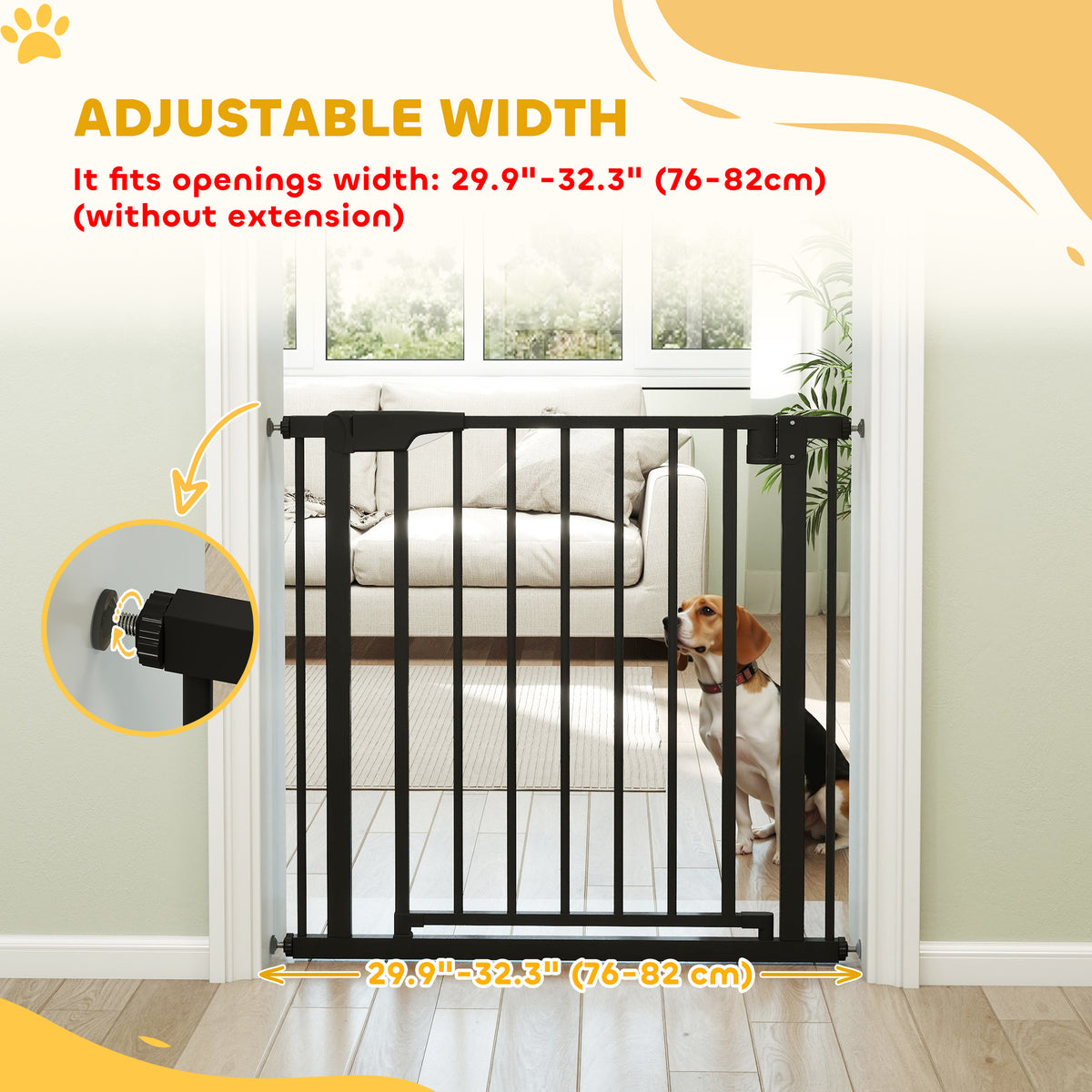 Baby and Pet Safety Gate Pressure Fit