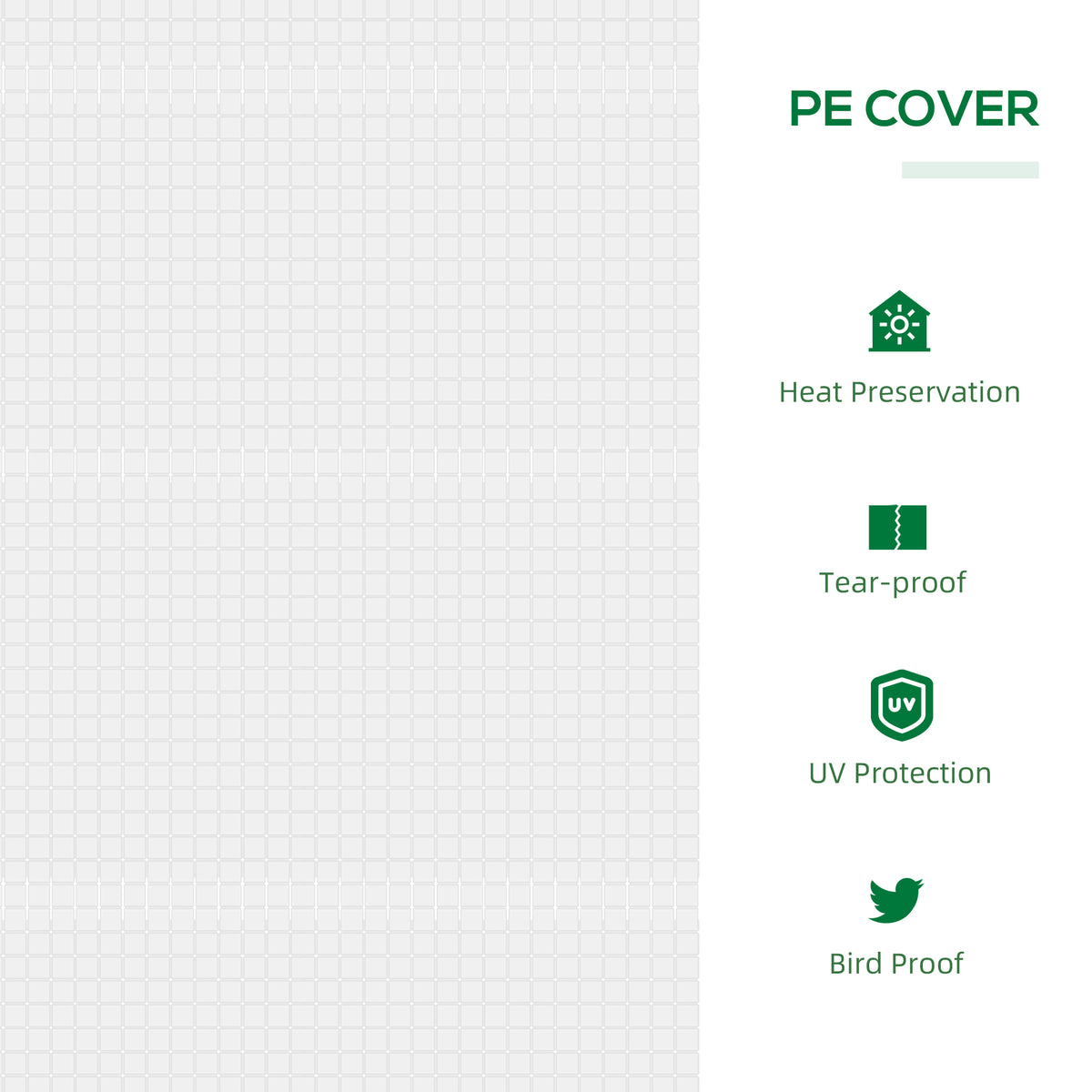 Portable mini tunnel greenhouse steel PE 120 cm