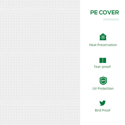 Portable mini tunnel greenhouse steel PE 120 cm