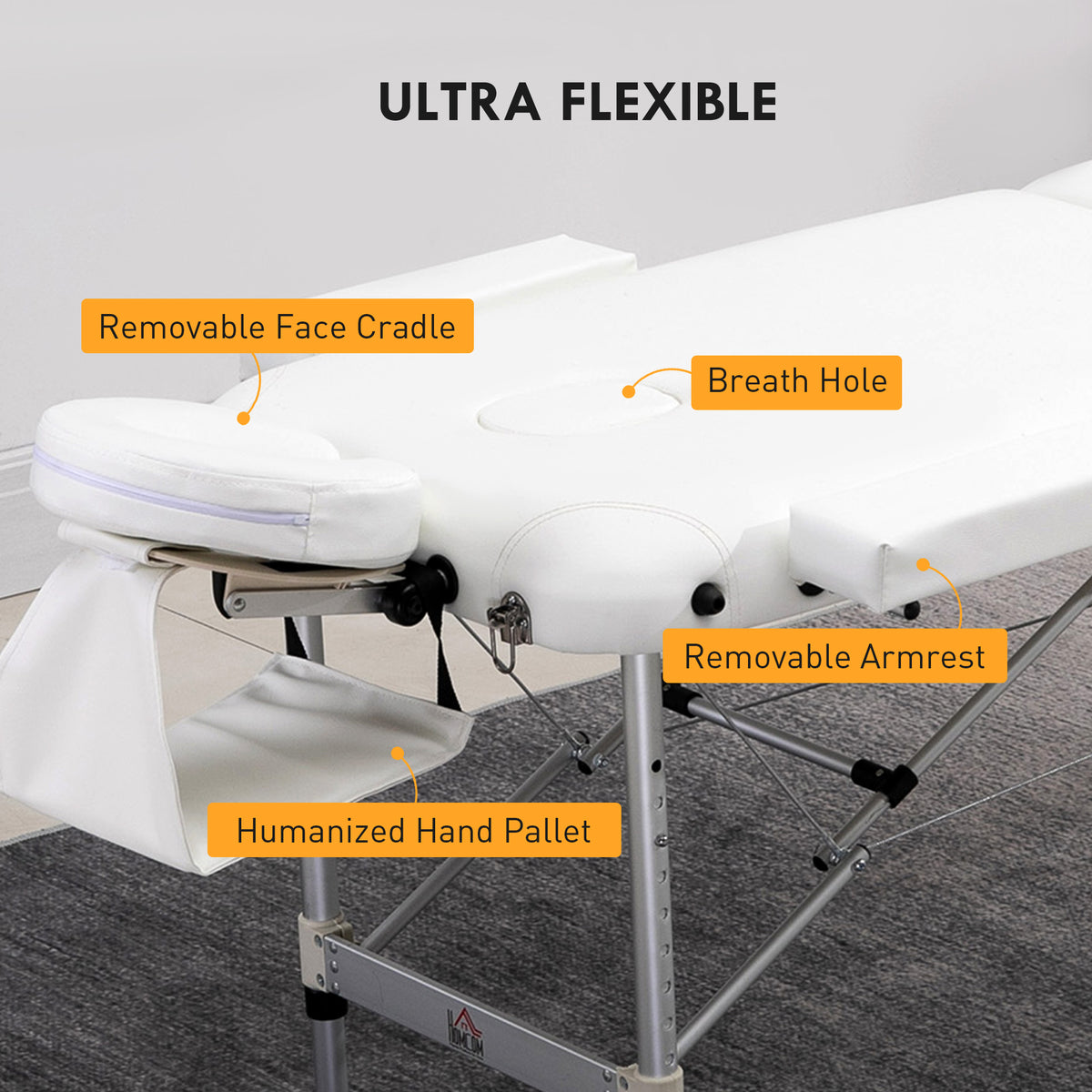 Professional foldable aluminum massage table
