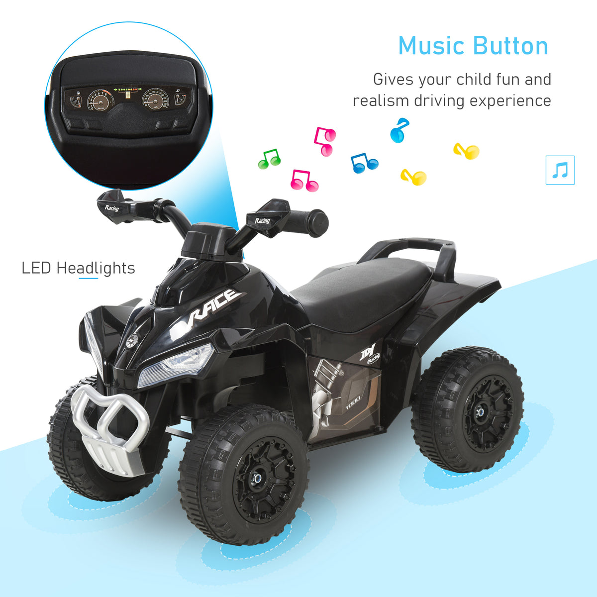 Coche correpasillos con música y luces