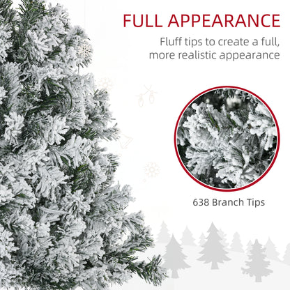Árbol de Navidad artificial preiluminado de 6 pies LED blanco cálido