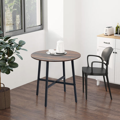 Round industrial style dining table 80 cm