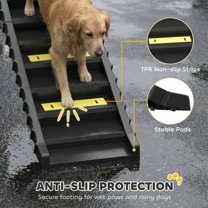 Rampa plegable para perros con peldaños antideslizantes