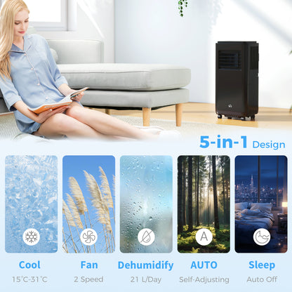 Portable air conditioner 8000 BTU 345 sq ft dehumidifier
