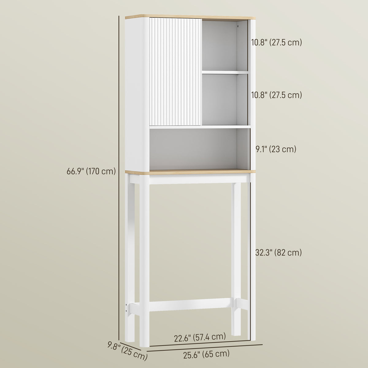 Over The Toilet Storage Cabinet Adjustable Shelf