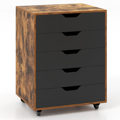 5 Drawer Mobile File Cabinet