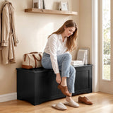 Lift-Top Storage Bench with Safety Hinges