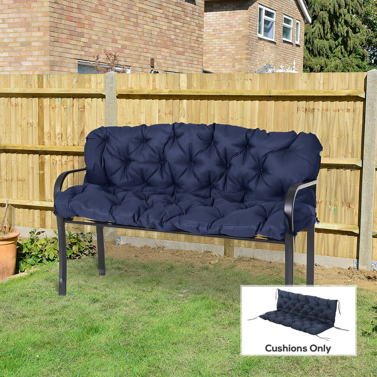 Replacement Cushions for 3 Seater Outdoor Bench