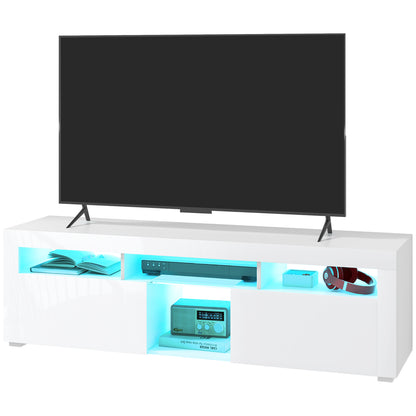 Mueble de TV moderno con luces LED y almacenamiento