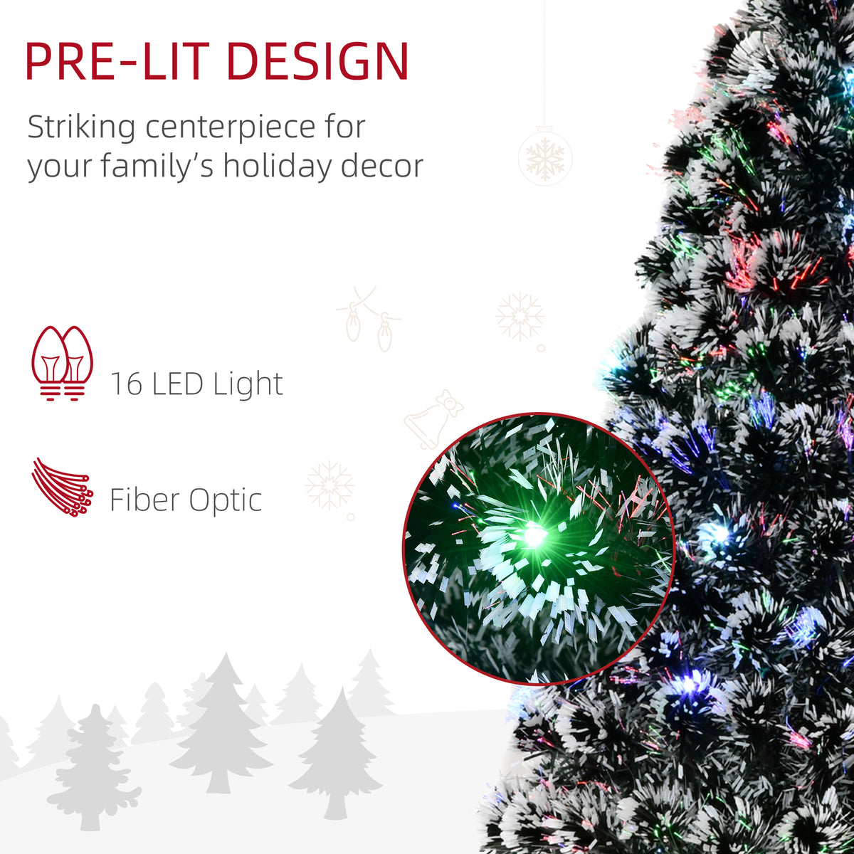 Pre-Lit LED Optical Fiber Artificial Christmas Tree