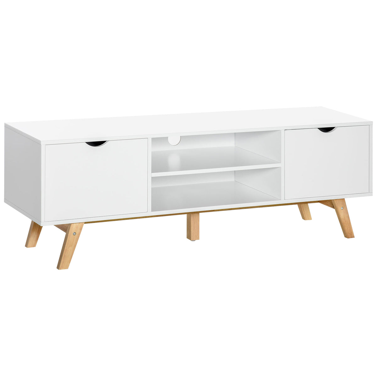 Mueble de TV moderno de madera con almacenamiento