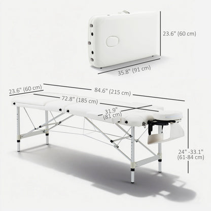 Professional foldable aluminum massage table