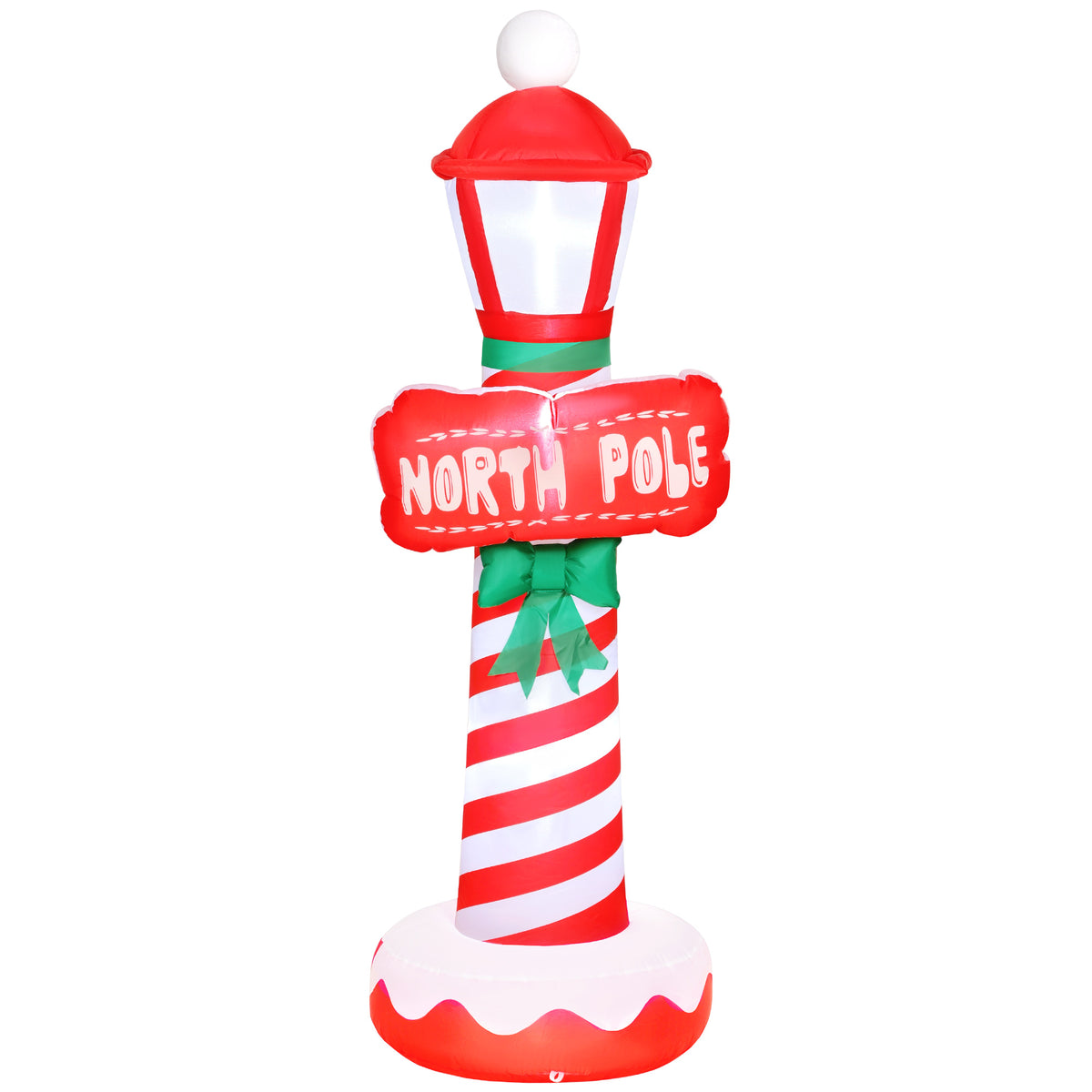 Lampadaire Pôle Nord gonflable de Noël 183 cm