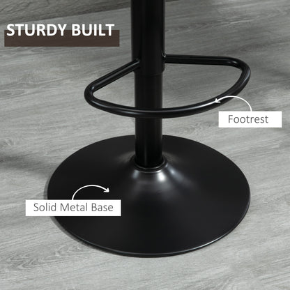 Adjustable Bar Stools Set of 2 — Black