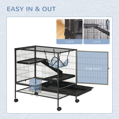 3-Tier Small Animal Cage with Wheels