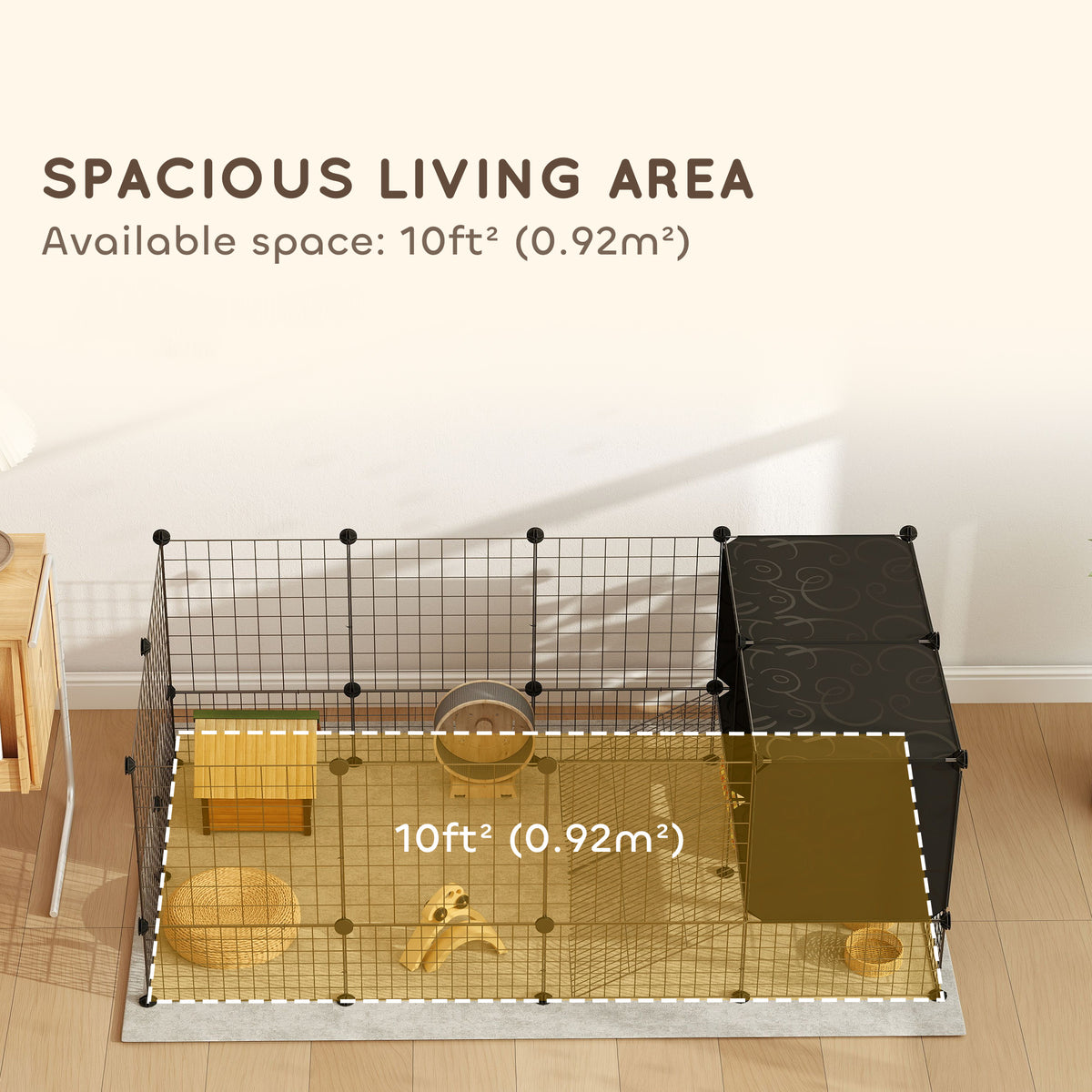 Small Animal Playpen with 31 Modular Panels