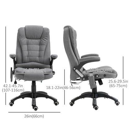 Sillón de oficina masajeante reclinable de respaldo alto giratorio
