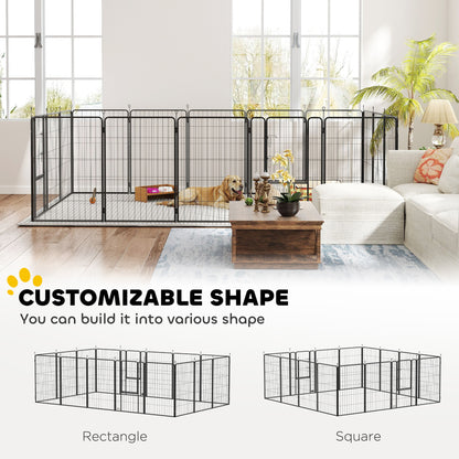 16-Panel dog playpen with strap
