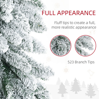 183 cm Artificial Slim Flocked Christmas Tree