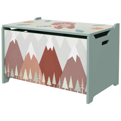 Kids Toy Box with Lid and Safety Hinges