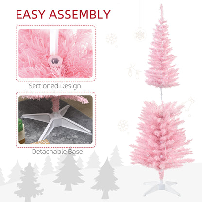 Pre-lit artificial slim pencil Christmas tree