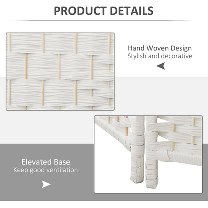 180 cm Folding Room Divider 3-Panel Wooden
