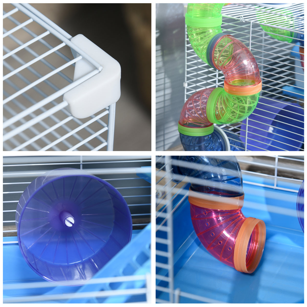 2-Tier hamster cage with tube system