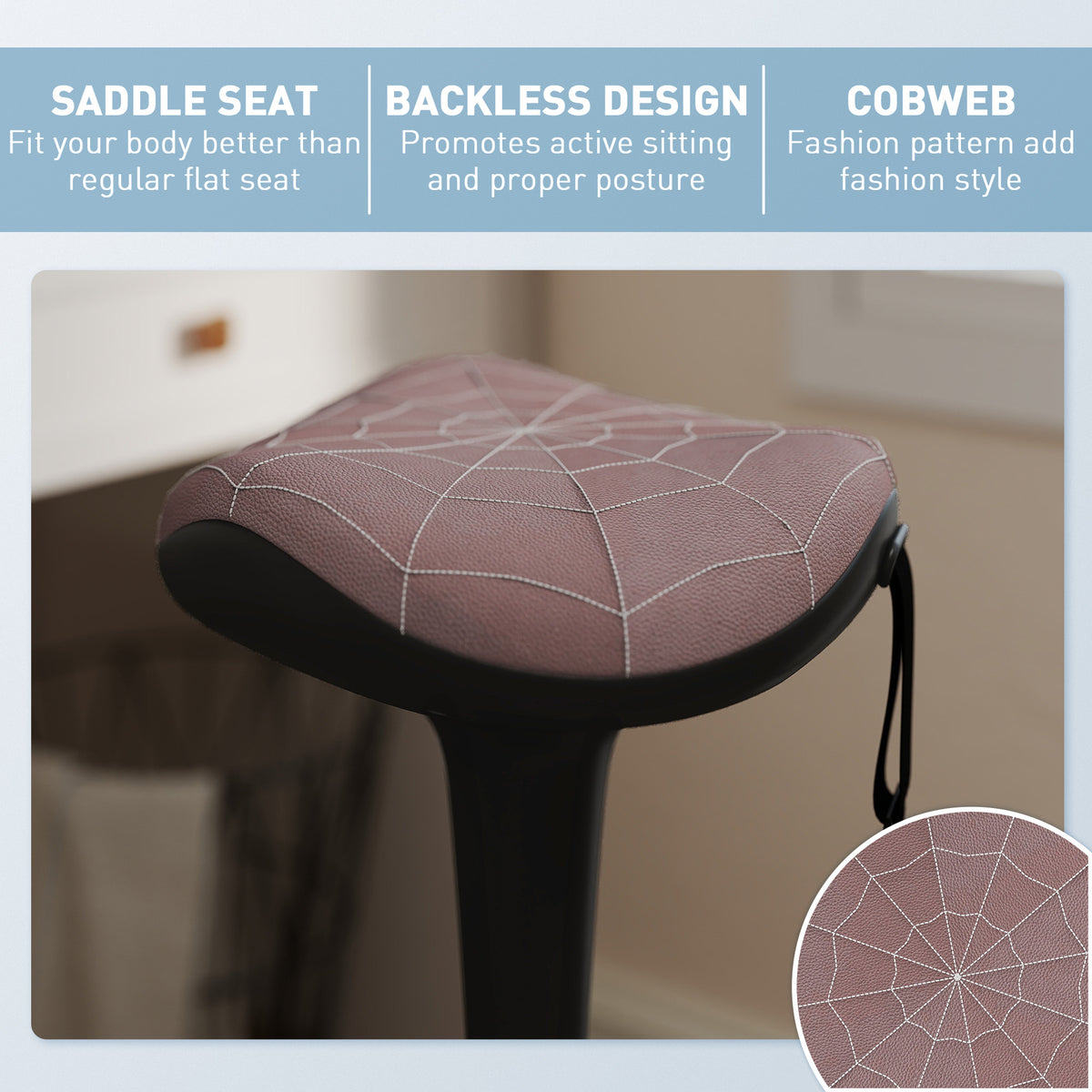 Ergonomic active sitting wobble stool
