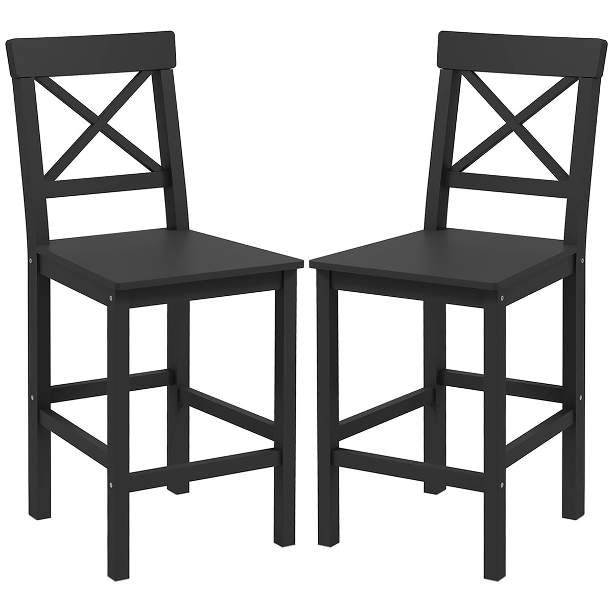 Counter Height Stools Set of 2 Farmhouse Style