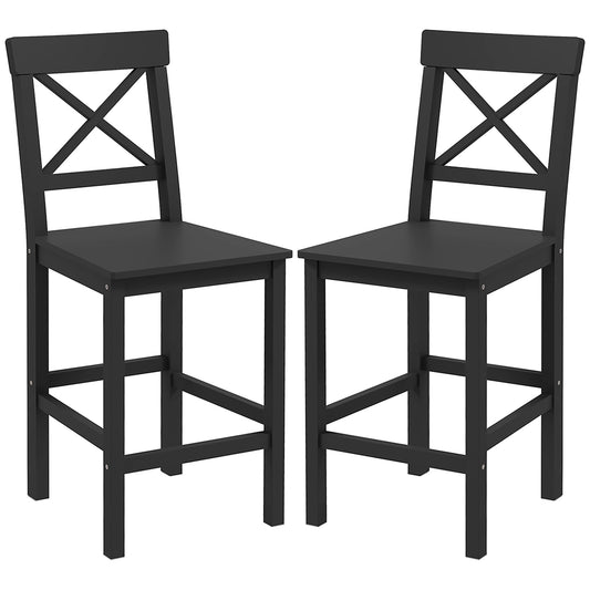 Juego de 2 taburetes de mostrador estilo granjero