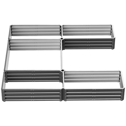 Raised Steel Garden Beds Set of 5 Large Planters