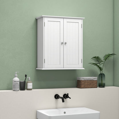 Bathroom Wall Cabinet 2 Doors Adjustable Shelf