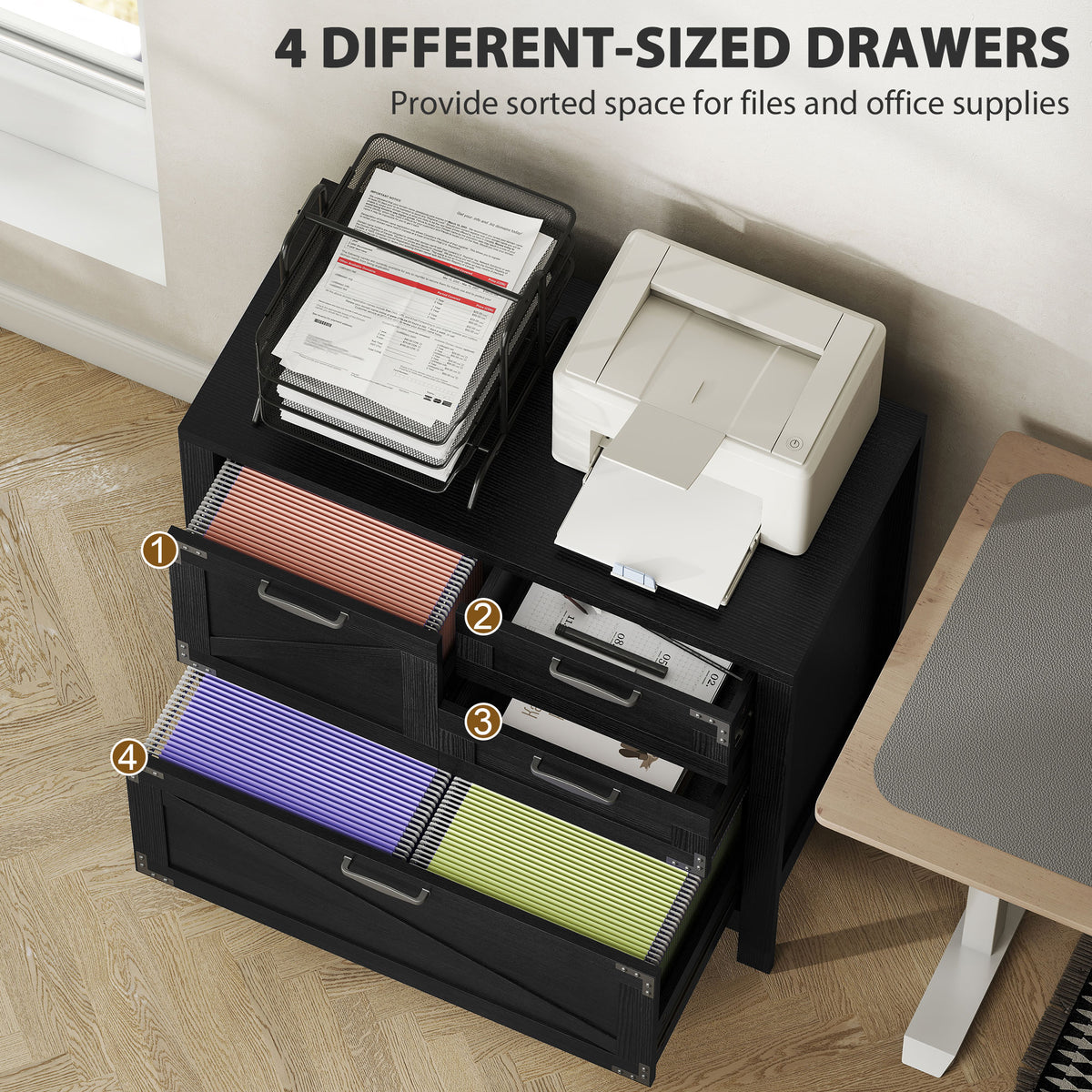 Lateral filing cabinet farmhouse style