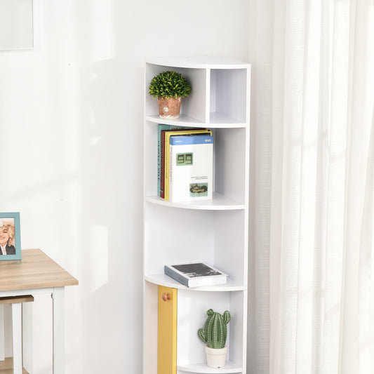 5-Tier Corner Bookshelf Storage Unit
