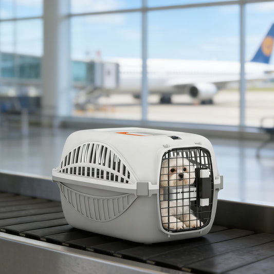 Transportín para animales de acero aprobado para avión